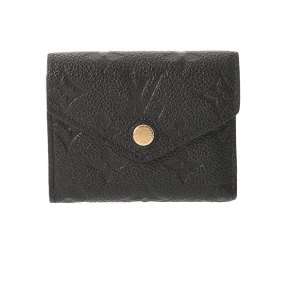路易威顿路易斯·维顿（Louis Vuitton）路易·威登（Louis Vuitton）会标gomplant portofoille zoe noir（黑色）M62935男女通用皮革Tri -fold Wallet AB等级使用Ginzo