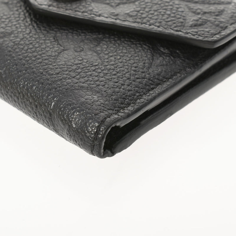 LOUIS VUITTON Louis Vuitton Monogram Amplant Portofoille Zoe Noir (Black) M62935 Unisex Leather tri -fold wallet AB Rank used Ginzo