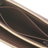 [父亲节100,000或以下] Ginzo使用Louis Vuitton Damier Zippy Wallet N41661 Brown Damier Canbus Long Wallet