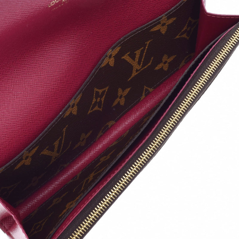 路易威顿路易·维顿（Louis Vuitton），路易·威登（Louis Vuitton）会标portofoyille emily fuchsha M60697女usex monogram canvas帆布钱包未使用的金佐（Ginzo）