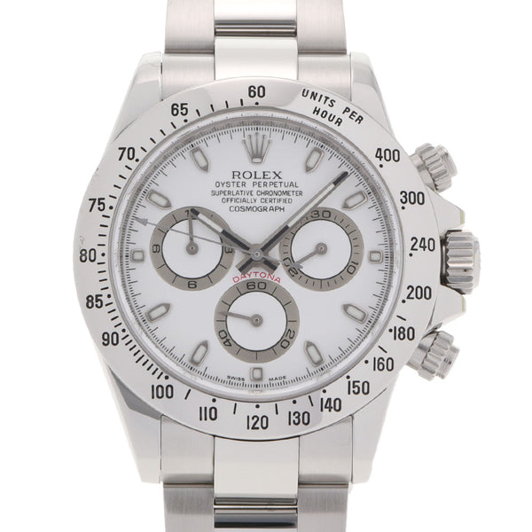 [Cash special price] ROLEX Rolex Daytona 116520 Men's SS Watch Automatic White Dial A Rank used Ginzo