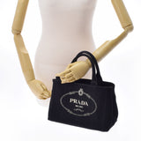 PRADA Prada Kana Handbag Black 1BG439 Ladies Canvas 2WAY Bag AB Rank Used Ginzo