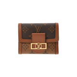 LOUIS VUITTON Louis Vuitton Monogram Portofoyille Dofphine Compact Brown M68725 Ladies Monogram Canvas Three Fold Wallet B Feden Ginzo