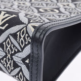 LOUIS VUITTON Louis Vuitton Monogram Jacquard Posh Teware Black M80074 Men's Canvas Leather Clutch Bag A Rank used Ginzo