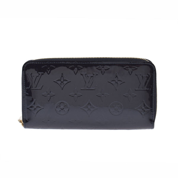 LOUIS VUITTON Louis Vuitton Verni Zippy Wallet Old Blue Amphini M91457 Ladies Monogram Verni Wallet A Rank used Ginzo