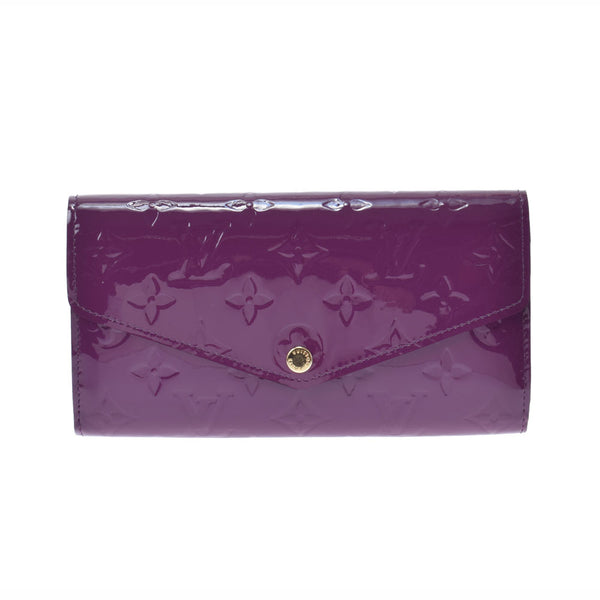 LOUIS VUITTON Louis Vuitton Verni Portofoy Yusara Amethyst M90150 Ladies Monogram Verni Wallet A Rank used Ginzo