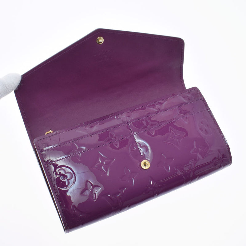 LOUIS VUITTON Louis Vuitton Verni Portofoy Yusara Amethyst M90150 Ladies Monogram Verni Wallet A Rank used Ginzo