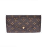 LOUIS VUITTON Louis Vuitton Monogram Portofoyille Sara Blown M60531 Unisex Monogram Canvas Wallet AB Rank Used Ginzo