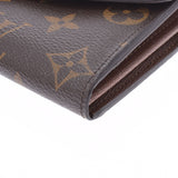 LOUIS VUITTON Louis Vuitton Monogram Portofoyille Sara Blown M60531 Unisex Monogram Canvas Wallet AB Rank Used Ginzo