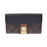 LOUIS VUITTON Louis Vuitton Monogram Portofoille Pallas Noir (Black) M58415 Ladies Monogram Canvas Wallet A Rank Used Ginzo