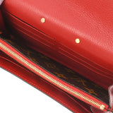 LOUIS VUITTON Louis Vuitton Monogram Portofoille Pallas Three Slose (Red) M58414 Ladies Monogram Canvas Leather Long Wallet A Rank Used Ginzo