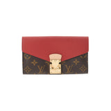 路易威顿路易斯·维顿（Louis Vuitton Louis Vuitton）会标portofoille pallas pallas三slose（红色）M58414女士会标帆布帆布皮革长钱包