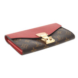 路易威顿路易斯·维顿（Louis Vuitton Louis Vuitton）会标portofoille pallas pallas三slose（红色）M58414女士会标帆布帆布皮革长钱包