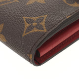 LOUIS VUITTON Louis Vuitton Monogram Portofoille Pallas Three Slose (Red) M58414 Ladies Monogram Canvas Leather Long Wallet A Rank Used Ginzo