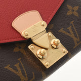 路易威顿路易斯·维顿（Louis Vuitton Louis Vuitton）会标portofoille pallas pallas三slose（红色）M58414女士会标帆布帆布皮革长钱包