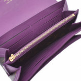 路易威顿路易斯·维顿（Louis Vuitton）Monogry Portofoyille Elise Methist（Purple）M60576女士会标帆布长钱包，二手Ginzo