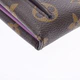 路易威顿路易斯·维顿（Louis Vuitton）Monogry Portofoyille Elise Methist（Purple）M60576女士会标帆布长钱包，二手Ginzo