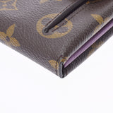 路易威顿路易斯·维顿（Louis Vuitton）Monogry Portofoyille Elise Methist（Purple）M60576女士会标帆布长钱包，二手Ginzo