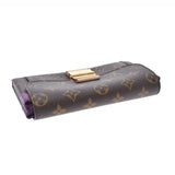 路易威顿路易斯·维顿（Louis Vuitton）Monogry Portofoyille Elise Methist（Purple）M60576女士会标帆布长钱包，二手Ginzo