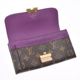 路易威顿路易斯·维顿（Louis Vuitton）Monogry Portofoyille Elise Methist（Purple）M60576女士会标帆布长钱包，二手Ginzo