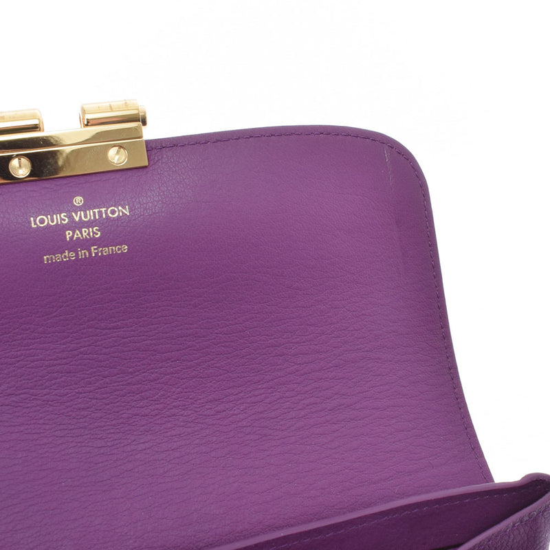 路易威顿路易斯·维顿（Louis Vuitton）Monogry Portofoyille Elise Methist（Purple）M60576女士会标帆布长钱包，二手Ginzo