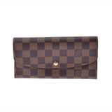 LOUIS VUITTON Louis Vuitton Damier Portofoyu Yemily Brown N63019 Ladies Dami Cambus Wallet B Rank Used Ginzo