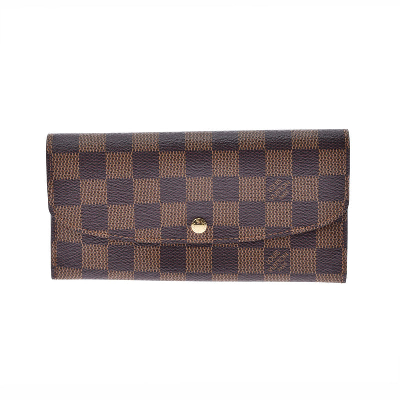 LOUIS VUITTON Louis Vuitton Damier Portofoyu Yemily Brown N63019 Ladies Dami Cambus Wallet B Rank Used Ginzo