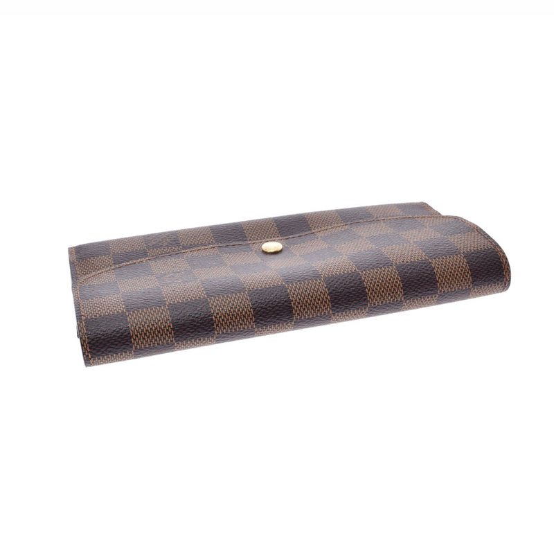 LOUIS VUITTON Louis Vuitton Damier Portofoyu Yemily Brown N63019 Ladies Dami Cambus Wallet B Rank Used Ginzo