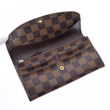 LOUIS VUITTON Louis Vuitton Damier Portofoyu Yemily Brown N63019 Ladies Dami Cambus Wallet B Rank Used Ginzo