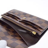 LOUIS VUITTON Louis Vuitton Damier Portofoyu Yemily Brown N63019 Ladies Dami Cambus Wallet B Rank Used Ginzo