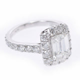 GRAFF graph emerald cut diamond 1.52CT F-VS1-VG No. 5 Ladies K18WG Ring / Ring A Rank used Ginzo