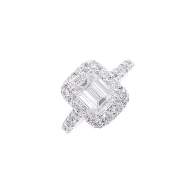 GRAFF graph emerald cut diamond 1.52CT F-VS1-VG No. 5 Ladies K18WG Ring / Ring A Rank used Ginzo