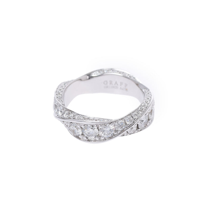 Graph diamond 2.30ct Spiral Pave diamond Ladies ring / ring 7 