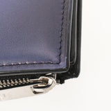 Berluti Berluti Caligraphy Bi -fold Wallet Blue Silver Bracket Men Venice Leather Wallet AB Rank Used Ginzo