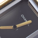 CHANEL Chanel Premiere Size L H0001 Ladies GP/Leather Watch Quartz Black Dial A Rank used Ginzo