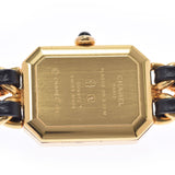 CHANEL Chanel Premiere Size L H0001 Ladies GP/Leather Watch Quartz Black Dial A Rank used Ginzo
