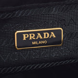 PRADA Prada Black Gold Bracket Ladies Nylon Pouch A Rank used Ginzo