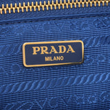 PRADA Prada Kanapa Blue Gold Bracket Ladies Denim Pouch A Rank used Ginzo