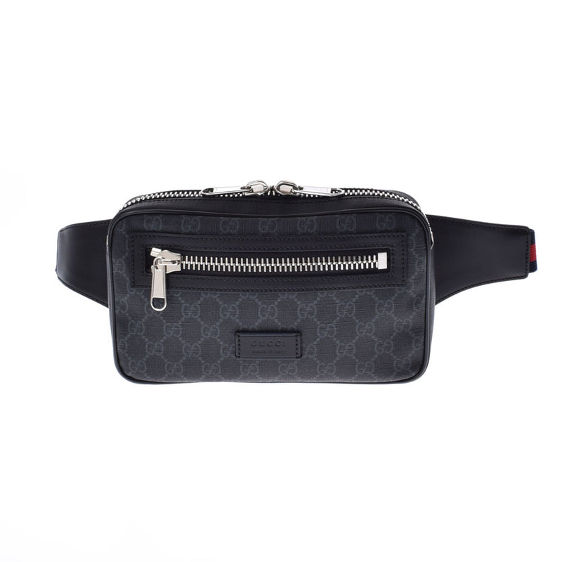 GUCCI GG Supreme belt Waist Body shoulder bag Black 474293 canvas