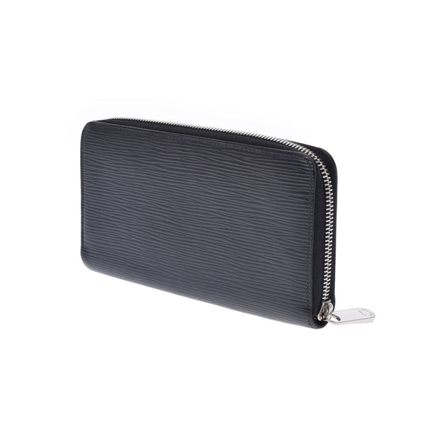 LOUIS VUITTON Louis Vuitton Epi Pipi Wallet Noir Silver Bracket M60072 Unisex Long Wallet AB Rank Used Ginzo