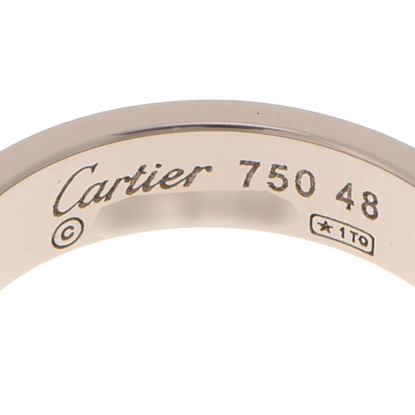 CARTIER カルティエ ハッピーバースデイリング #48 8号 レディース K18WG リング・指輪 Aランク 中古 銀蔵