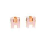 HERMES Hermes Pop Ash Pink/Gold Gold Bracket Ladies Earrings B Rank used Ginzo