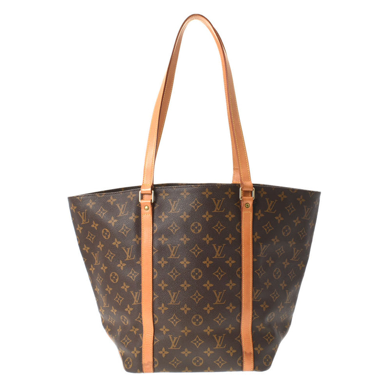 LOUIS VUITTON Louis Vuitton Monogram Sack Shopping Brown M51108 Unisex Monogram Canvas Tote Bag B Rank used Ginzo