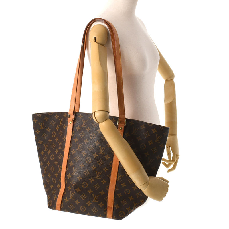 LOUIS VUITTON ルイヴィトン モノグラム サックショッピング ブラウン M51108 ユニセックス モノグラムキャンバス トートバッグ Bランク 中古 銀蔵