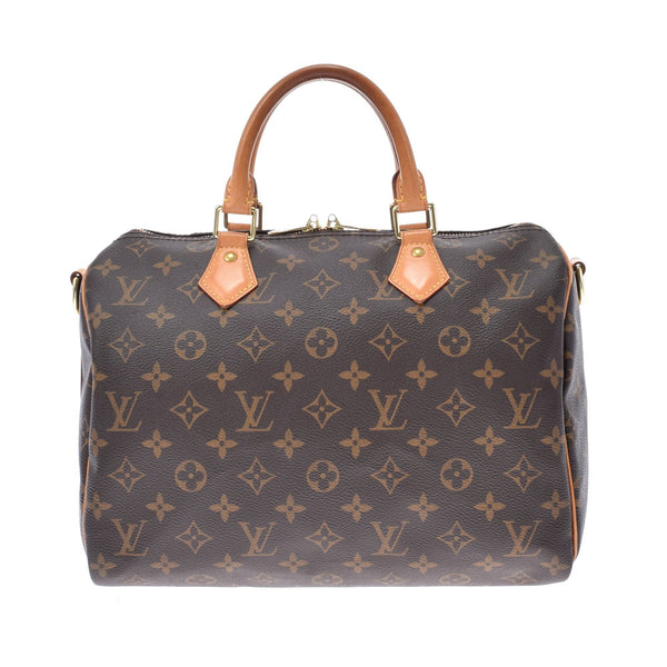 路易威顿路易·维顿（Louis Vuitton）路易威登（Louis Vuitton）会标迅速bandriere 30棕色M41112女用式字母帆布手袋B级二手Ginzo