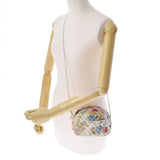 Gucci Gucci Hausbit花图案白/花朵金支架534951女士帆布肩袋B等级二手Ginzo