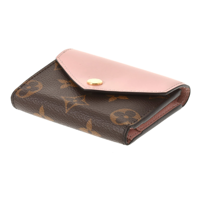 LOUIS VUITTON Louis Vuitton Monogram Portofoyu Zoe Rose Ballerine M62933 Ladies Monogram Canvas Three Fold Wallet B Rank Used Ginzo