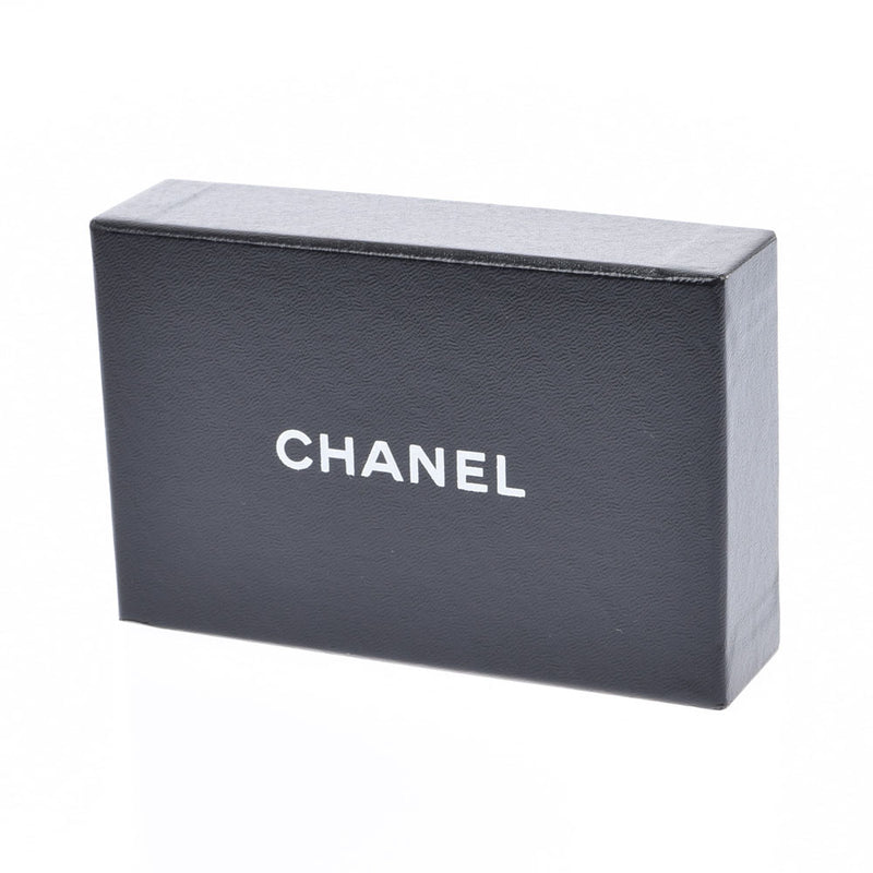 CHANEL シャネル カンボンライン 黒/黒 ユニセックス  ラムスキン カードケース ABランク 中古 銀蔵