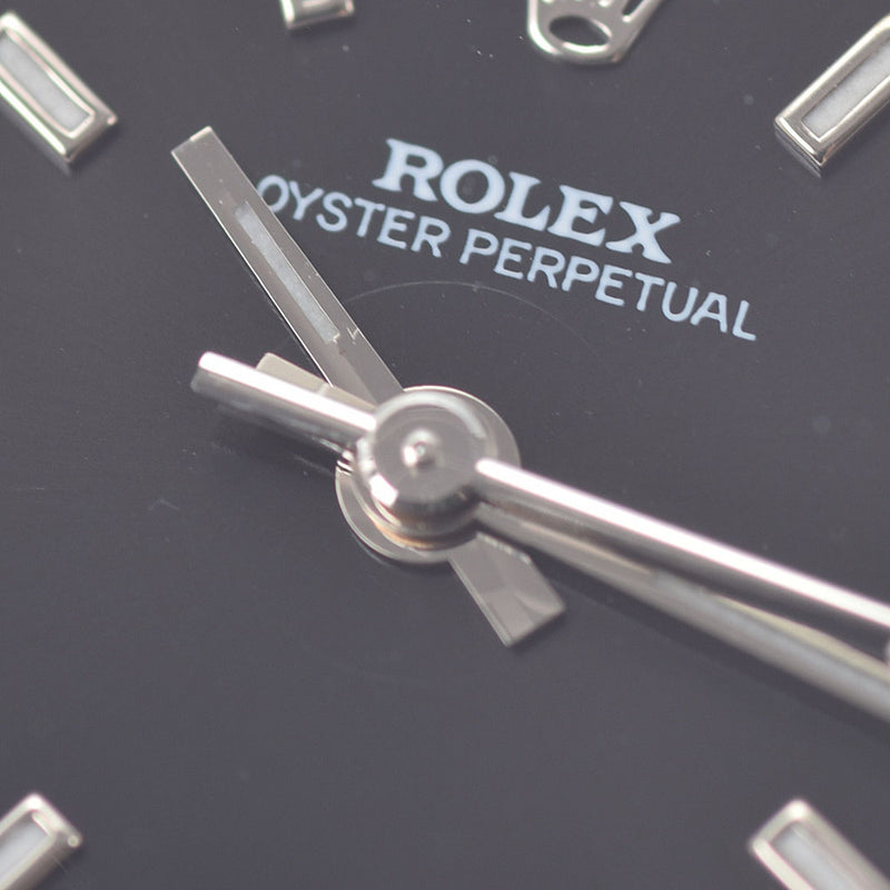 ROLEX Rolex Oyster Purpetual 76030 Ladies SS Watch Automatic Black Dial A Rank used Ginzo