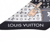 LOUIS VUITTON ルイヴィトン バンドー BB レッツ ゴー 黒/白 M76442 レディース シルク100% スカーフ Aランク 中古 銀蔵